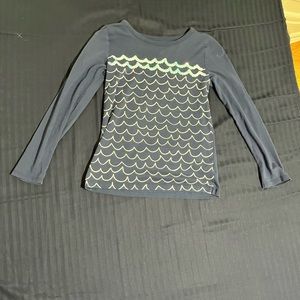 Cherokee long sleeve blue t-shirt with sequence size 10-12